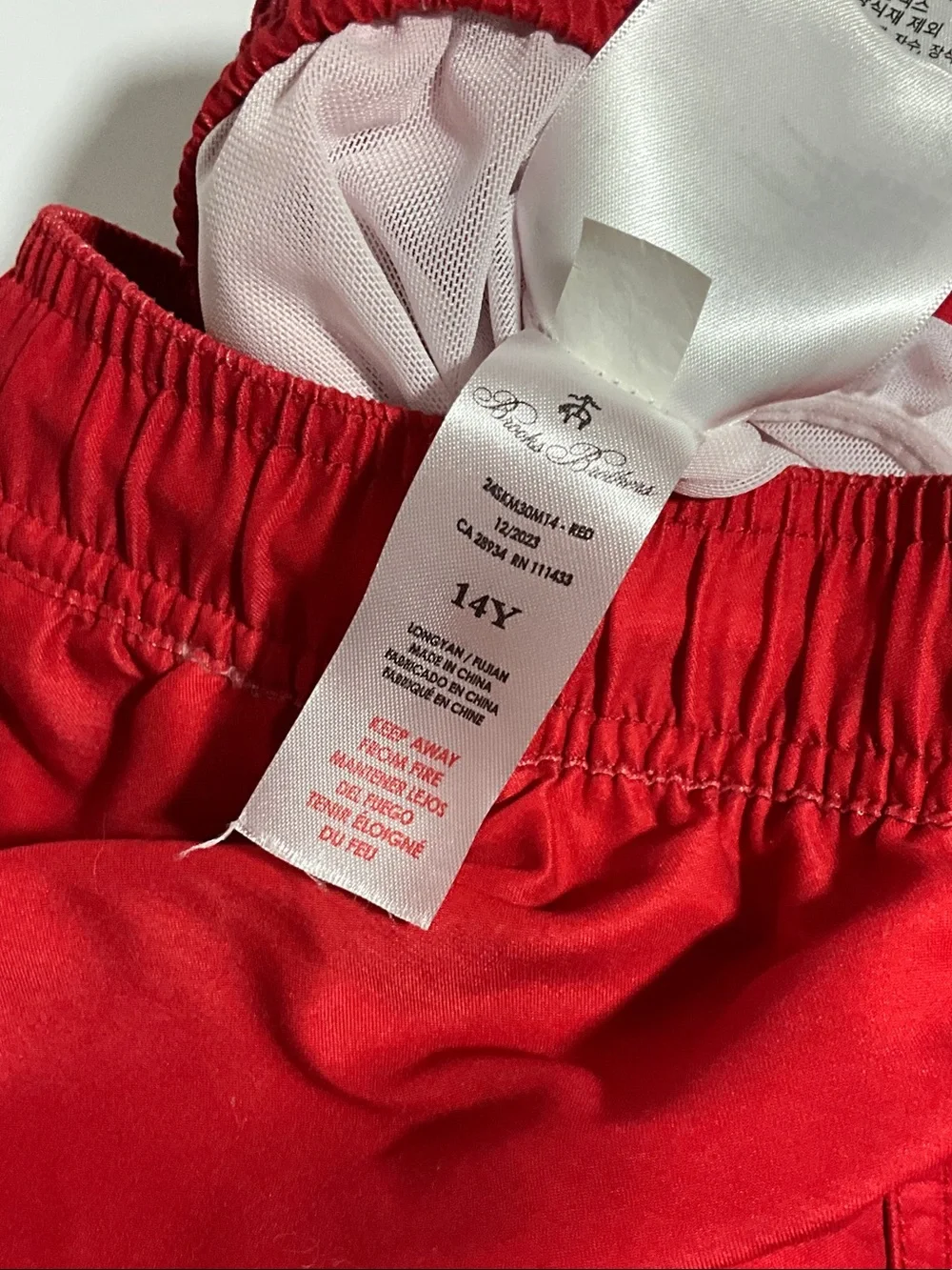 Brooks Brothers Red Swim Trunks Size Boys 14Y